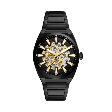 Montre Fossil Everett Automatic Bicolore Dor&eacute; / Noir - Montres automatiques Homme | Marc Orian