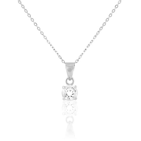 Collier Lynna Argent Blanc Oxyde De Zirconium - Colliers avec pierres Femme | Marc Orian