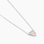 Collier Floe Or Jaune Argent Blanc Oxyde De Zirconium - Colliers avec pierres Femme | Marc Orian