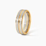 Alliance Givree Ruban Plat Or Bicolore - Alliances duo Unisex | Marc Orian