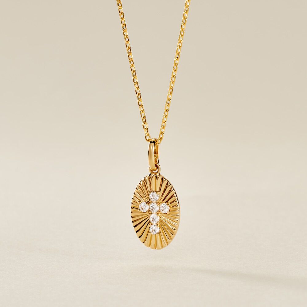 Collier Embrasement Plaqué Or Jaune Oxyde De Zirconium - Colliers avec pierres Femme | Marc Orian