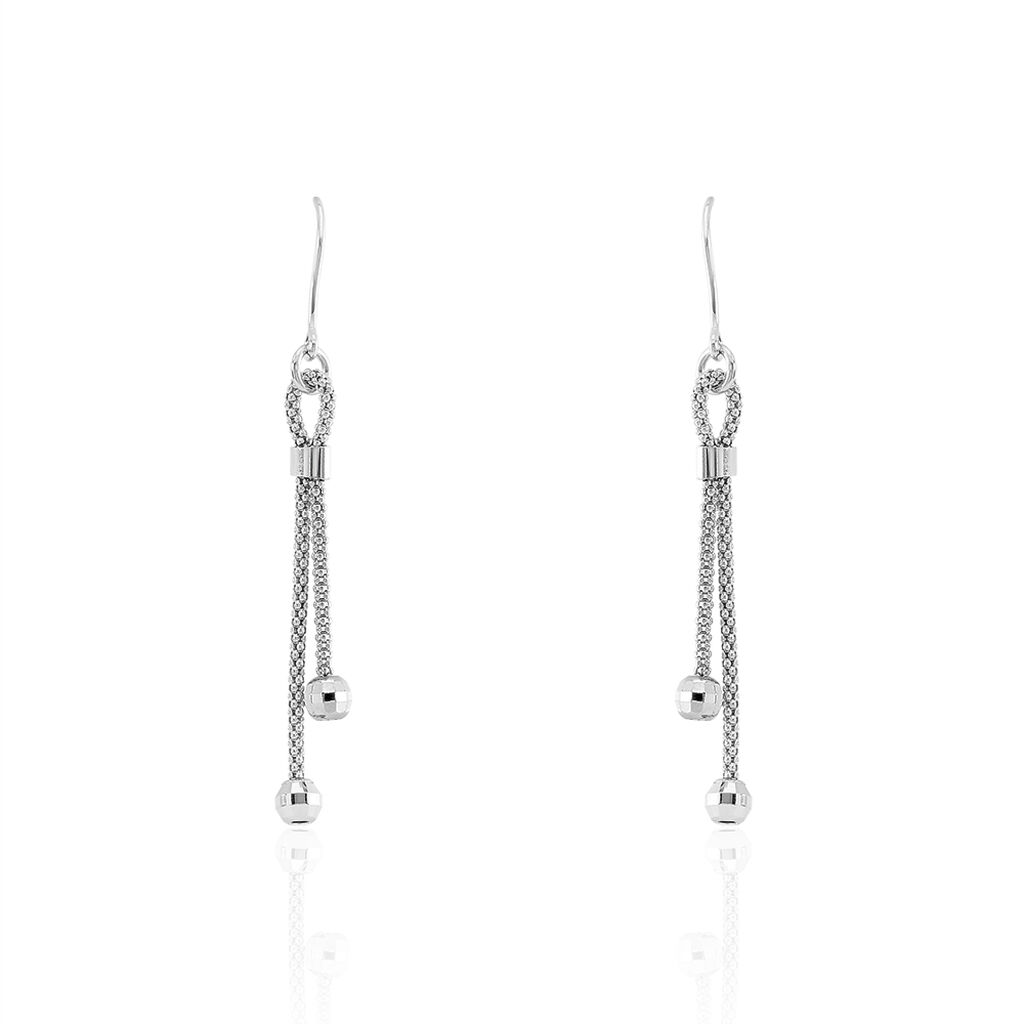 Boucles D'oreilles Pendantes Magel Argent Blanc - Pendantes Femme | Marc Orian