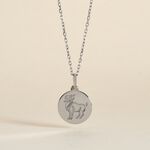 Pendentif Zodiaque Rond Argent Blanc - Bijoux personnalis&eacute;s Famille | Marc Orian