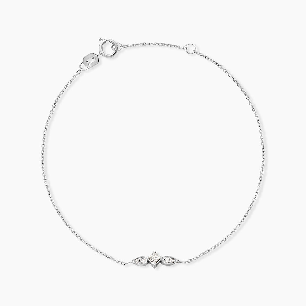 Bracelet Art Deco Or Blanc Diamant - Bracelets cha&icirc;nes Femme | Marc Orian