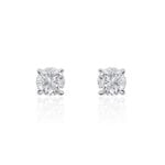 Boucles D'oreilles Puces Aphrodite Or Blanc Diamant - Puces Famille | Marc Orian