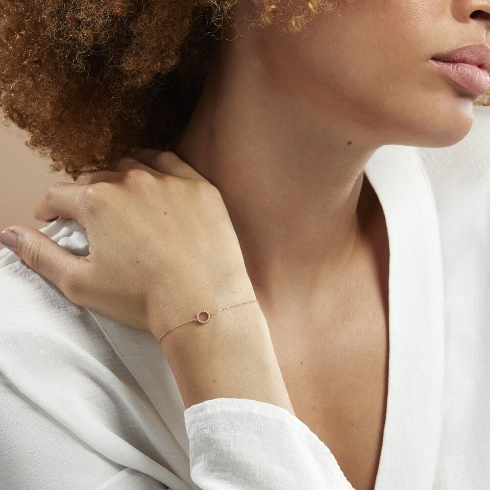 Bracelet Heida Or Jaune Calcédoine - Bracelets Medailles Femme | Marc Orian