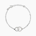 Bracelet Isabel Argent Blanc Oxyde De Zirconium - Bracelets Anneaux Entrelaces Femme | Marc Orian