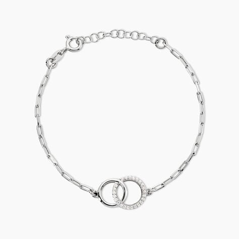 Bracelet Isabel Argent Blanc Oxyde De Zirconium - Bracelets Anneaux Entrelaces Femme | Marc Orian