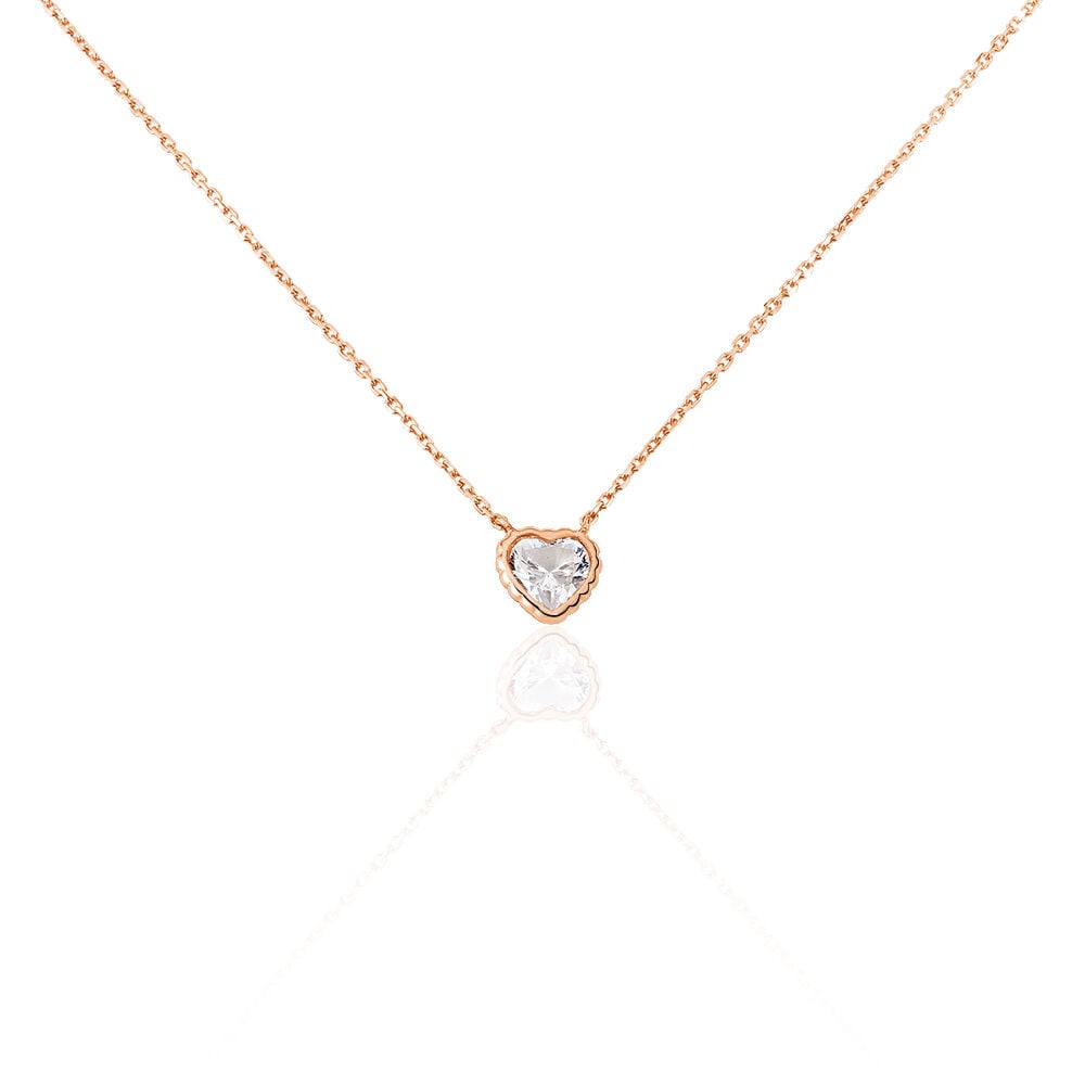 Collier Kadidjatou Or Rose Oxyde De Zirconium - Colliers solitaires Femme | Marc Orian
