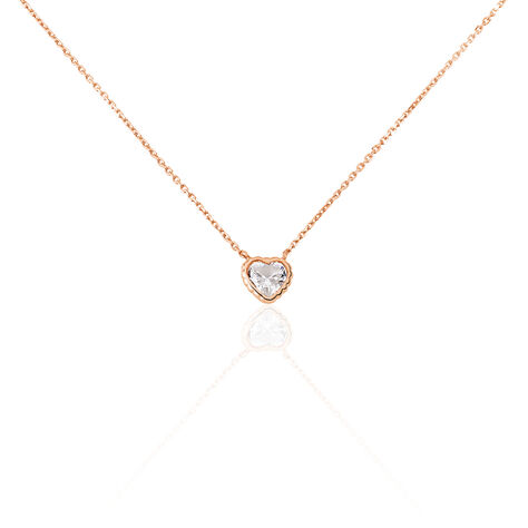 Collier Kadidjatou Or Rose Oxyde De Zirconium - Colliers solitaires Femme | Marc Orian