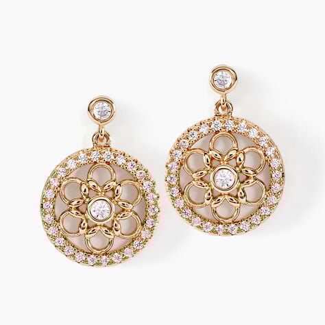 Boucles D'oreilles Pendantes Danya Plaqu&eacute; Or Dor&eacute; Oxyde De Zirconium - Pendantes Femme | Marc Orian