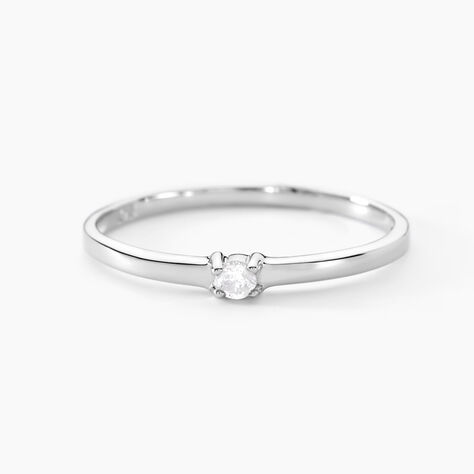 Bague Solitaire Superposition Or Blanc Diamant - Parures de mariage Femme | Marc Orian