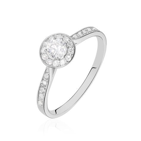 Bague Albane Or Blanc Diamant - Solitaires Femme | Marc Orian