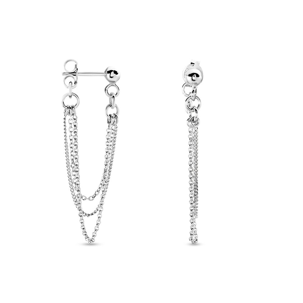 Boucles D'oreilles Pendantes Argent Blanc Novia - Pendantes Femme | Marc Orian
