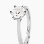 Bague Solitaire Athena Or Blanc Diamant - Parures de mariage Femme | Marc Orian