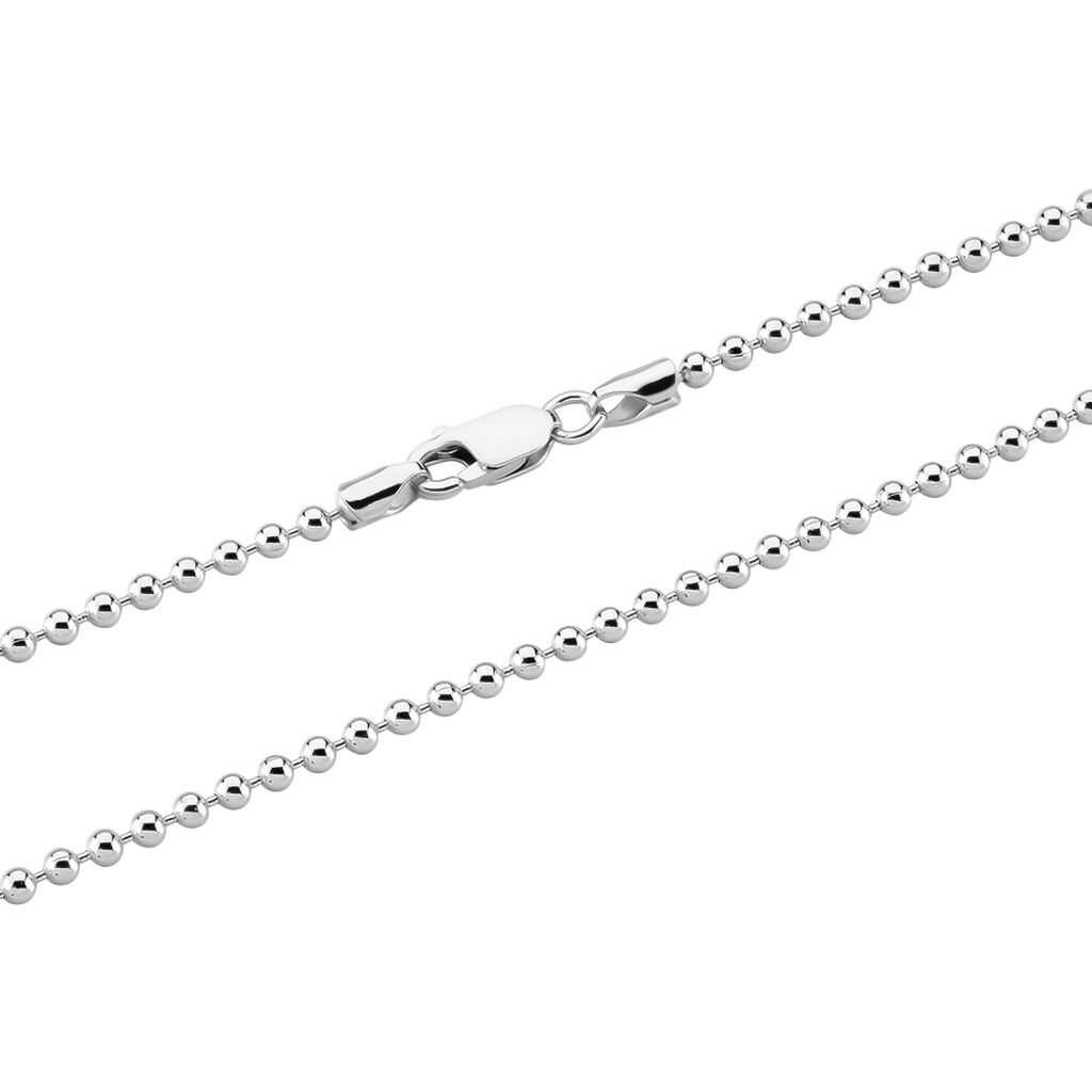 Collier Nateo Boules Argent Blanc - Colliers Homme | Marc Orian