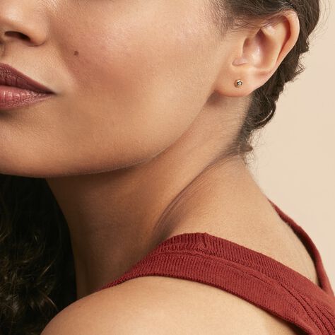 Boucles D'oreilles Puces Fatiana Or Jaune Diamant - Clous d'oreilles Femme | Marc Orian