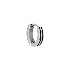 Créole Unitaire Acier Blanc Charloto - Boucles d'oreilles Créoles Homme | Marc Orian