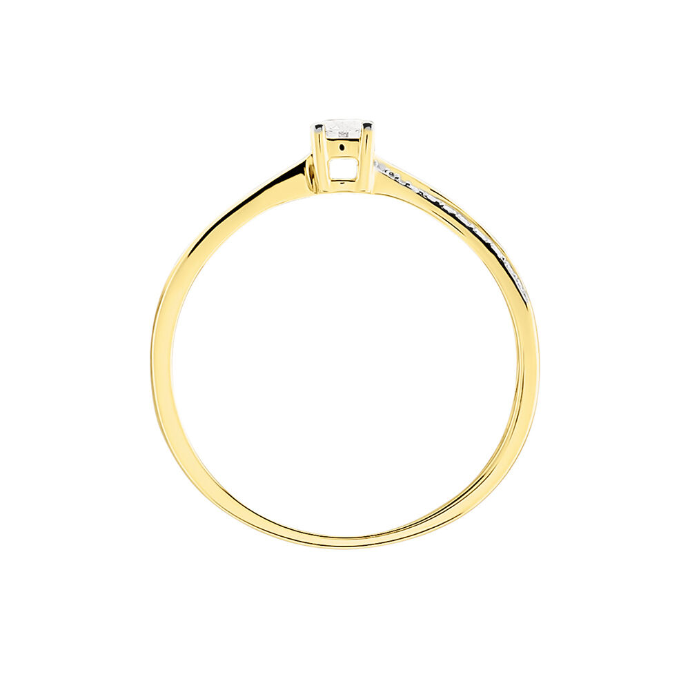 Bague Solitaire Asia Or Jaune Diamant - Parures de mariage Femme | Marc Orian