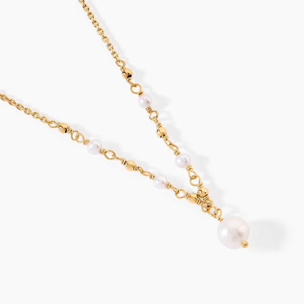 Collier Bindy Argent Dor&eacute; A L'Or 750/1000 Perle De Culture - Colliers avec pierres  | Marc Orian