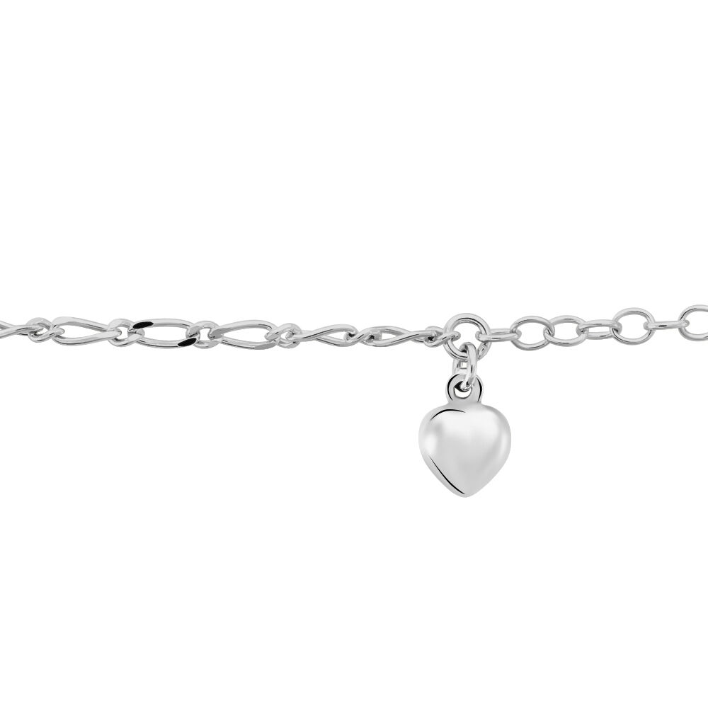 Chaîne De Cheville Laurelyn Maille Alternee 1/1 Argent Blanc - Chaines de cheville Femme | Marc Orian
