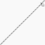 Cha&icirc;ne De Cheville Laurelyn Maille Alternee 1/1 Argent Blanc - Chaines de cheville Femme | Marc Orian