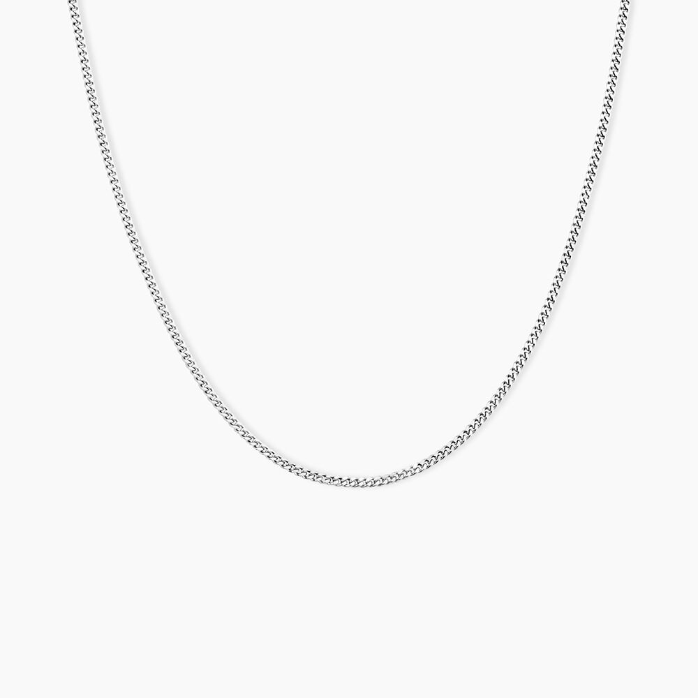 Cha&icirc;ne Imad Maille Gourmette Or Blanc - Chaines Femme | Marc Orian