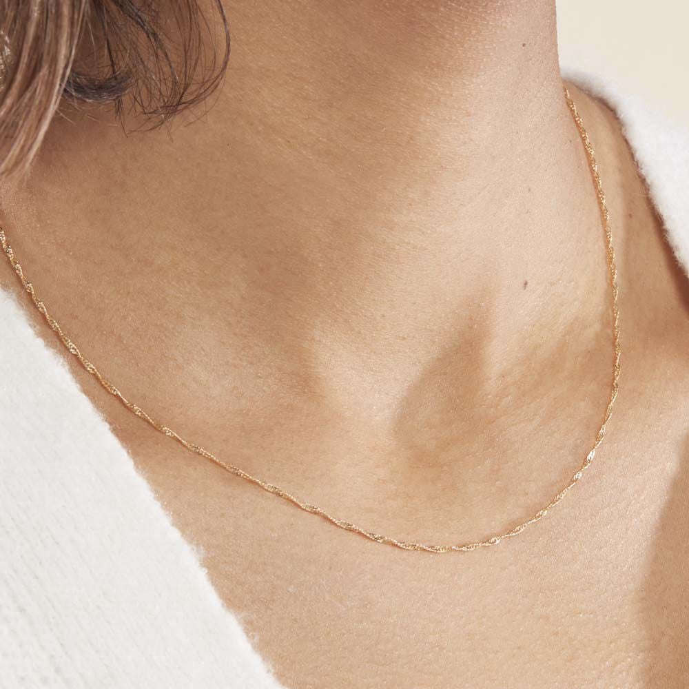 Chaîne Imanie Maille Singapour Or Jaune - Chaines Femme | Marc Orian