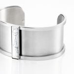 Bracelet Jonc Melvyna Acier Blanc Pierre De Synthese - Bracelets joncs Femme | Marc Orian