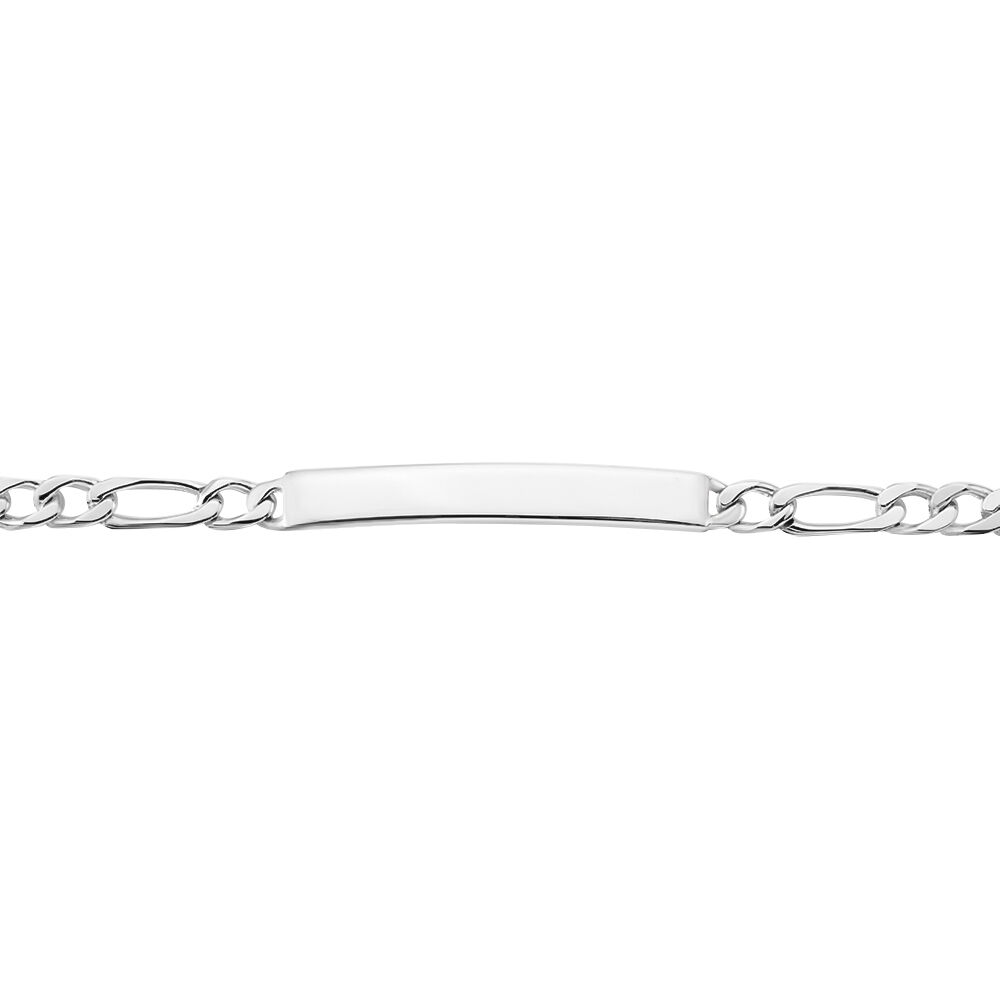 Bracelet Identité Argent Blanc Vila - Gourmettes Homme | Marc Orian