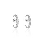 Boucles D'oreilles Liviu Argent Blanc Oxyde De Zirconium - Cr&eacute;oles Femme | Marc Orian