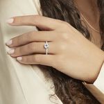 Bague Or Blanc Monroe Topaze Oxydes De Zirconium - Bagues pierres fines Femme | Marc Orian