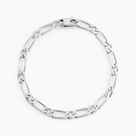 Bracelet Anilo Maille Alternee 1/1 Argent Blanc - Bracelets mailles Homme | Marc Orian