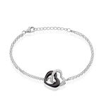 Bracelet Lovea Argent Blanc C&eacute;ramique Et Oxyde De Zirconium - Bracelets Anneaux Entrelaces Femme | Marc Orian