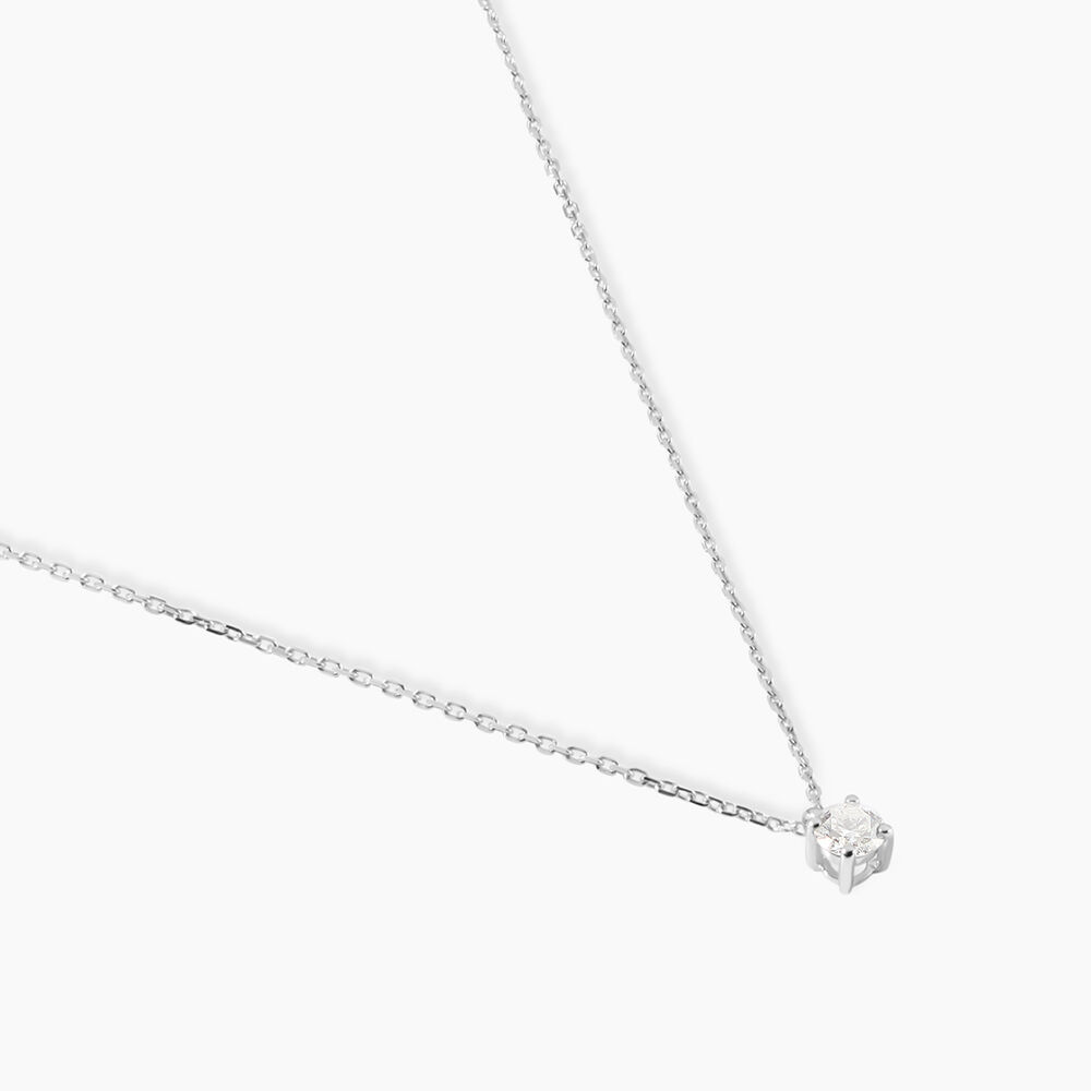 Collier Elfa Or Blanc Diamant - Colliers avec pierres Femme | Marc Orian