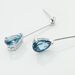 Boucles D'oreilles Pendantes Goutte Or Blanc Topaze Bleu London - Pendantes Femme | Marc Orian