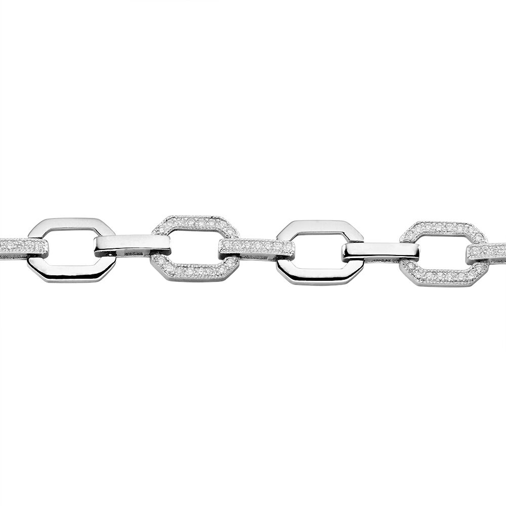 Bracelet Jonc Rava Argent Blanc Oxyde De Zirconium - Bracelets chaînes Femme | Marc Orian