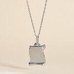 Pendentif Zodiaque Parchemin Argent Blanc - Bijoux personnalis&eacute;s Famille | Marc Orian