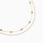 Collier Athena Acier Jaune Rhodochrosite - Colliers avec pierres Femme | Marc Orian