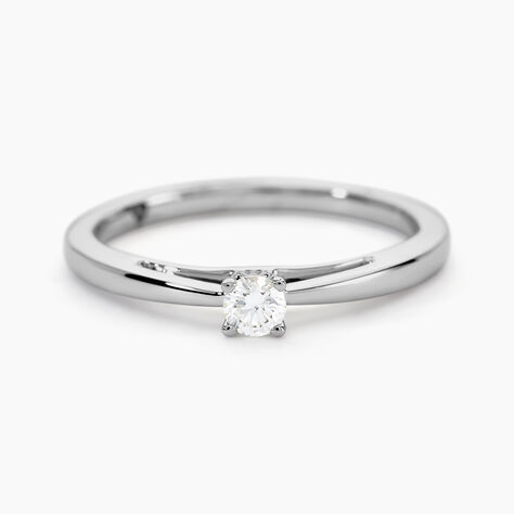 Bague Solitaire Iris Or Blanc Diamant - Solitaires Femme | Marc Orian