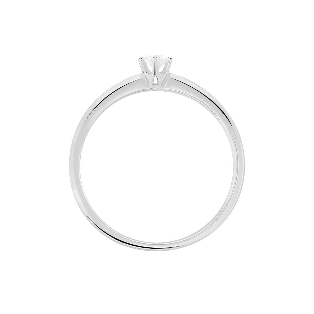 Bague Solitaire Mai-li Or Blanc Diamant - Solitaires Femme | Marc Orian