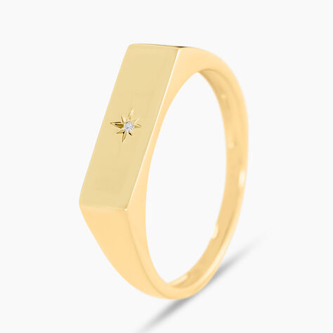 Chevalière Dulcibella Or Jaune Diamant - Chevalières Femme | Marc Orian
