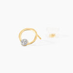 Boucles D'oreilles Puces Or Jaune Akiva Diamants - Puces Femme | Marc Orian