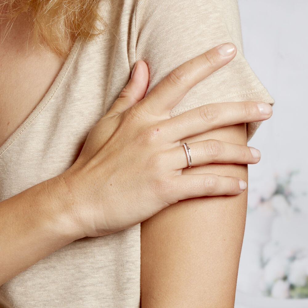 Bague Melanie Argent Blanc Oxyde De Zirconium - Bagues de promesse Femme | Marc Orian