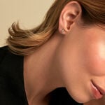 Boucles D'Oreilles Puces Poem Argent Jaune Topaze Oxyde De Zirconium - Puces Femme | Marc Orian