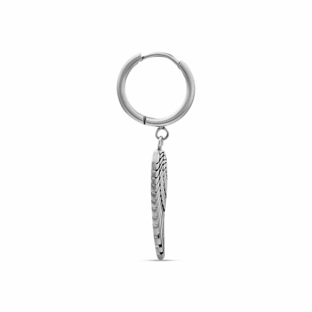 Créole Unitaire Angyalka Acier Blanc - Piercings d'oreilles Homme | Marc Orian