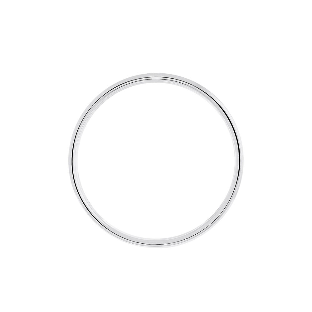 Alliance Basile Ruban Plat Or Blanc - Alliances duo Unisex | Marc Orian