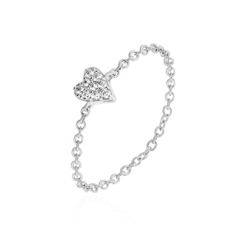 Bague Hetty Argent Blanc Oxyde De Zirconium - Bagues de promesse Femme | Marc Orian