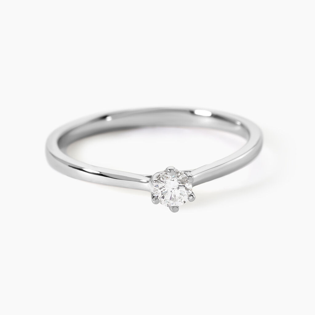 Bague Athena Platine Blanc Diamant - Parures de mariage Femme | Marc Orian