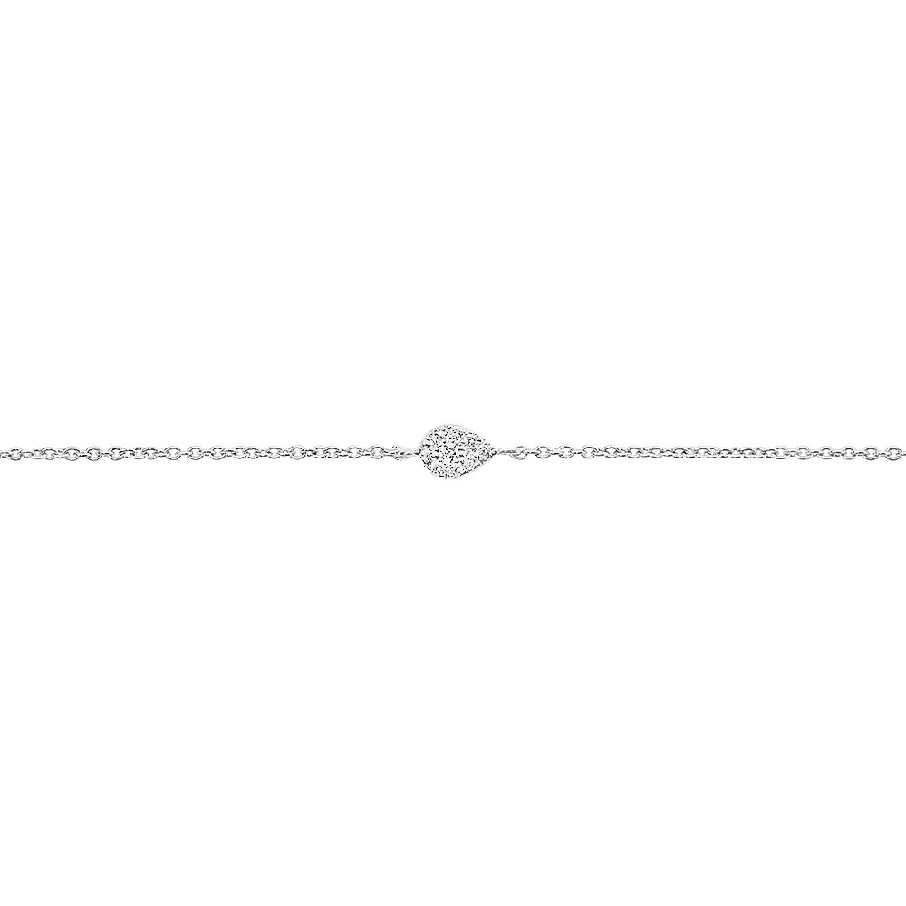 Bracelet Adhira Or Blanc Diamant - Bracelets chaînes Femme | Marc Orian